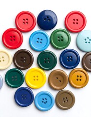 Colorful buttons arranged in a spiral