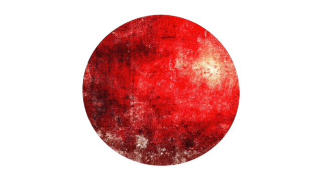Red circular abstract artwork - Powered by Adobe
