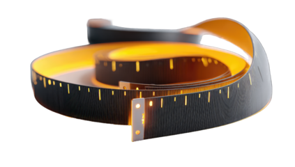 Abstract measurement tape design
