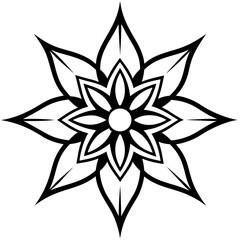 Blossom Star Motif Vector