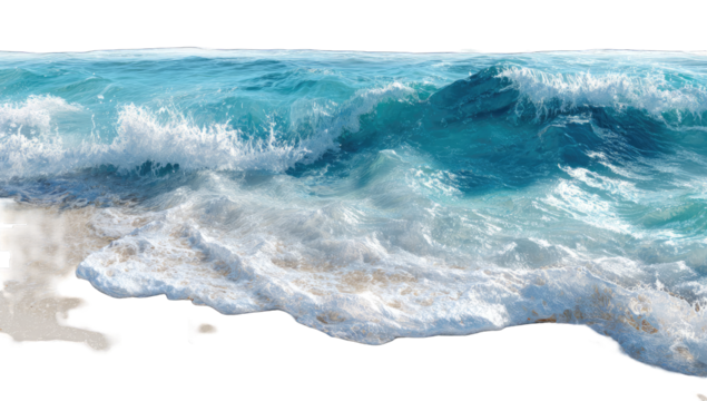 Ocean waves crashing on shore