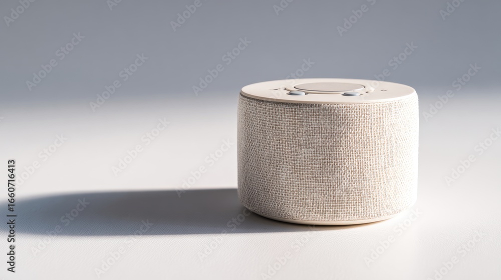 Poster detailed close up of a textured cylindrical object on a light gray background