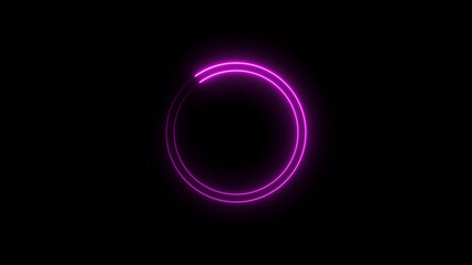 Neon blue circle frame loading icon background illustration in retro style and creating a stunning 4k illustration .	
