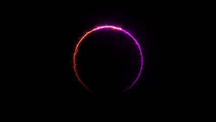 A dynamic circular illustration, and glowing Neon blue circle frame loading icon background retro style illustration . on a black background. and creating a stunning illustration.4k illustration	
