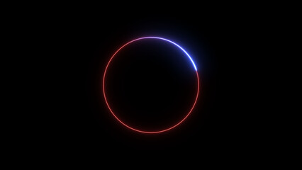 A dynamic circular illustration, and glowing Neon blue circle frame loading icon background retro style illustration . on a black background. and creating a stunning illustration.4k illustration	
