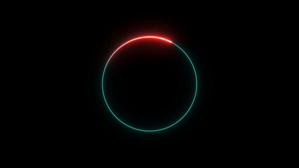 A dynamic circular illustration, and glowing Neon blue circle frame loading icon background retro style illustration . on a black background. and creating a stunning illustration.4k illustration	
