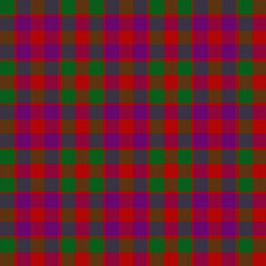 Red, Green, Purple Tartan Weave Pattern - Tile