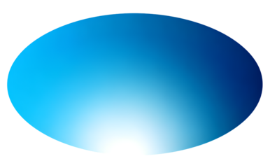 A blue oval shape with a white gradient background, a transparent PNG icon. 
