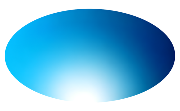 A blue oval shape with a white gradient background, a transparent PNG icon.