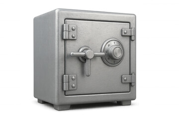 Steel safe with combination lock protecting valuables, ensuring security and privacy with transparent background