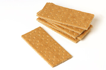 Crunchy Graham Crackers isolated on white background