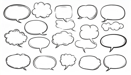 Speech Bubble Brushstroke Set