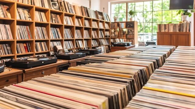 Record store interior display