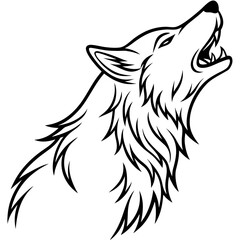 Howling Wolf Illustration