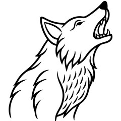 Howling Wolf Illustration