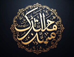 Golden Arabic Calligraphy Art. (1)