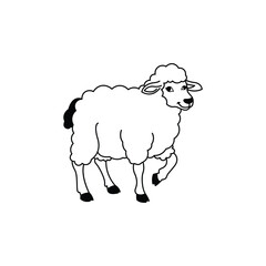 Adorable Cartoon Sheep Illustration