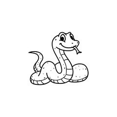 Adorable Cartoon Snake Illustration