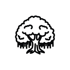 Weeping Tree Icon: Nature's Graceful Silhouette