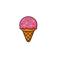 Ice Cream Cone with Topping Icon