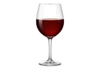 Glass of red wine on transparent background, perfect for compositions