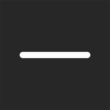 Minus Icon - Black Solid Vector