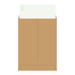 封筒と書類のイラスト素材