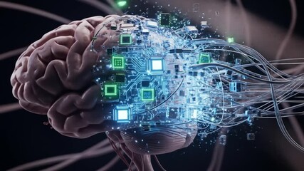 Artificial intelligence and the future of the human brain, exploring the convergence of biology and technology in cognitive enhancement and neural interfaces - Powered by Adobe