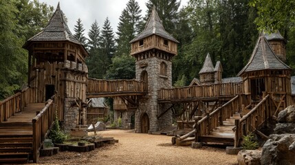 Medieval village fantasy structure