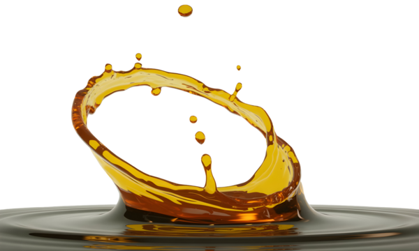 Golden Liquid Splash Crown Formation Over Dark Surface, Dynamic Droplet Impact