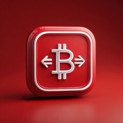 Fototapeta premium 3D of the Bitcoin cryptocurrency symbol representing the digital finance and technology revolution