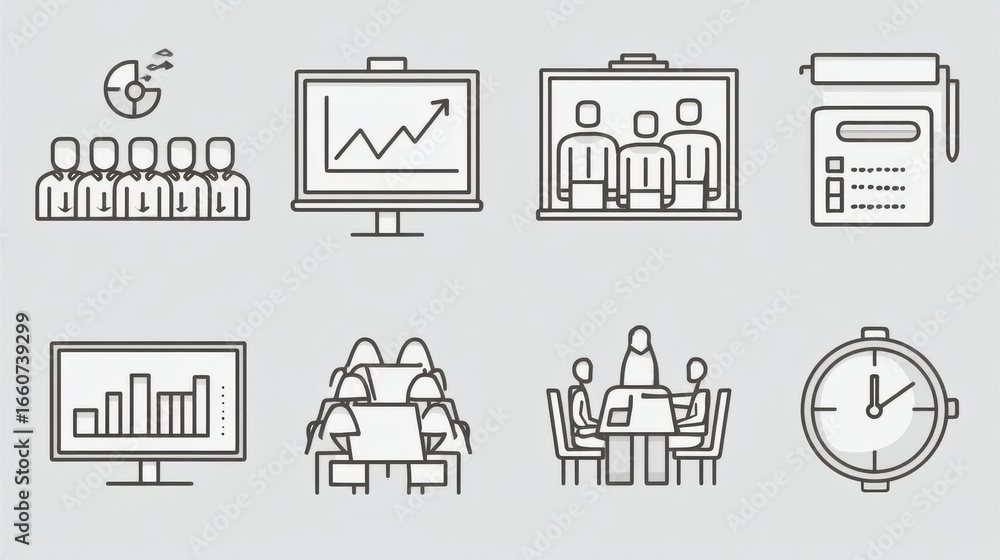 Poster a group of business professionals gathered around a table for a presentation and meeting analyzing d