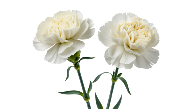 Elegant white carnations convey purity and remembrance floral