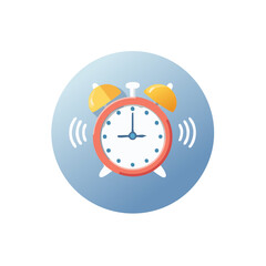 Vintage Alarm Clock Ringing Loudly in Morning Wake Up Symbol