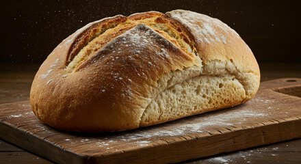 Sourdough artisan bread on a wooden board