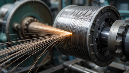 Steel cable unwinding and entering drawing machine