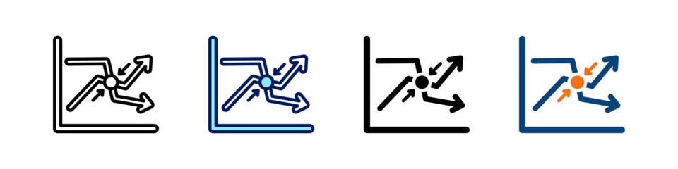 Break Even Analysis All In One Icon Multi Styles Vector Set