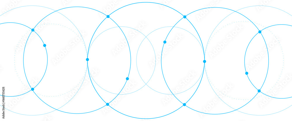 Poster vector creative technology design with circles dots connection concept.