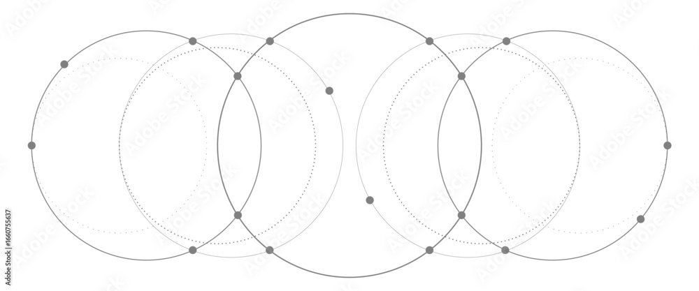Poster vector creative technology design with circles dots connection concept.