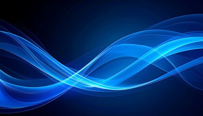 Naklejka premium Abstract Blue Wave Background. (7)