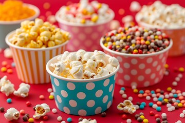 sweet popcorn in a bowl on a black background.