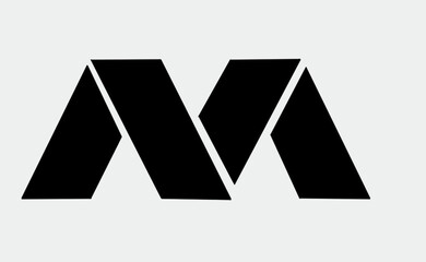 VECTOR FOR BLACK DESIGN LETTER "M"