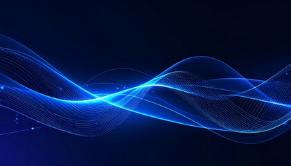 Blue Abstract Wave Background. (17)