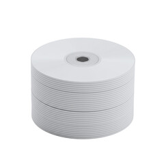 Stack of Blank White CD DVD Discs Media Storage