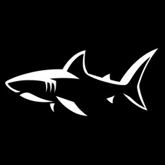 Sharp simple shark silhouette