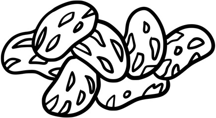 Frijoles Beans Vector Outline Line Art Drawing