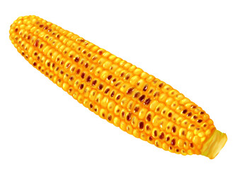 おいしそうに焼けた焼きとうもろこし