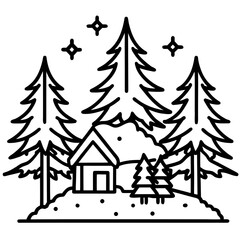 Fototapeta premium Pine Snow Texture Vector