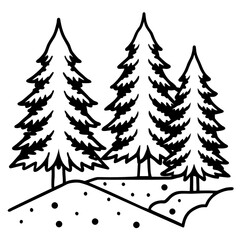 Obraz premium Pine Snow Texture Vector