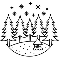 Obraz premium Pine Snow Texture Vector